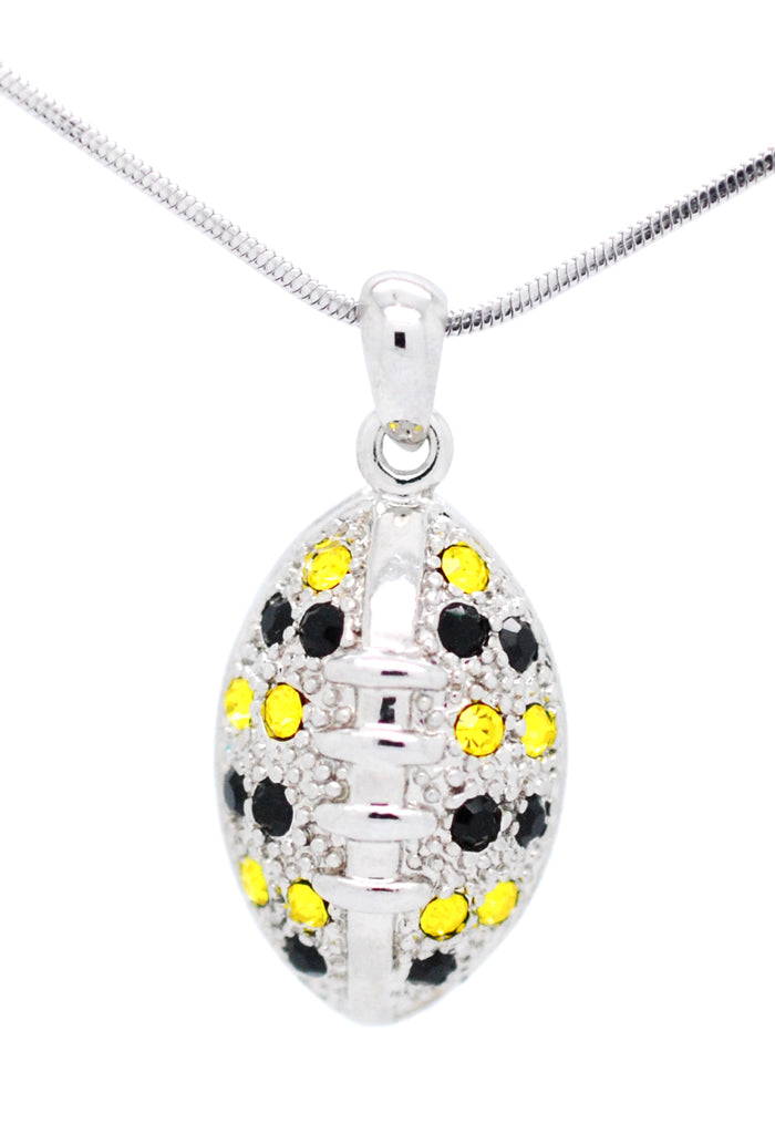 Football Necklace - Large - Two Tone - 18" Chain