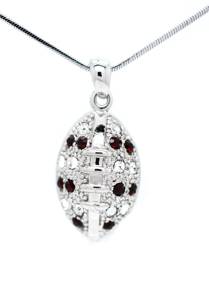 Football Necklace - Large - Two Tone - 18" Chain