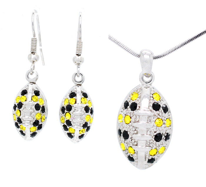 Football Necklace & Earring Set