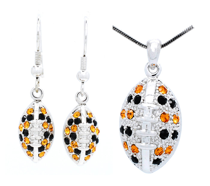 Football Necklace & Earring Set