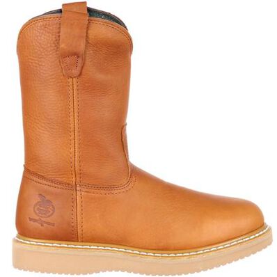 Georgia Mens 10" Gold Pull on Safety Toe Work Boot