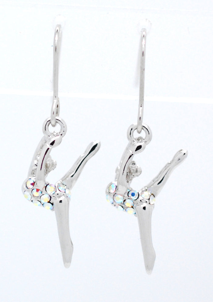 Gymnast Dancer DANGLE Earrings - Leg Up