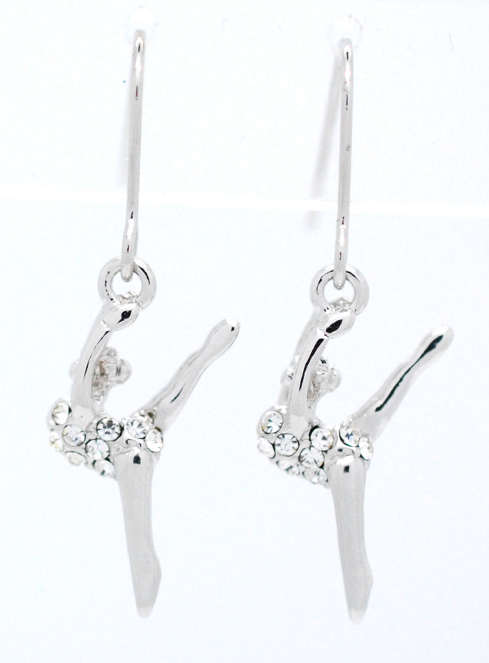 Gymnast Dancer DANGLE Earrings - Leg Up