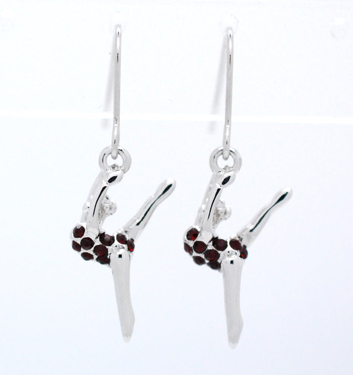 Gymnast Dancer DANGLE Earrings - Leg Up