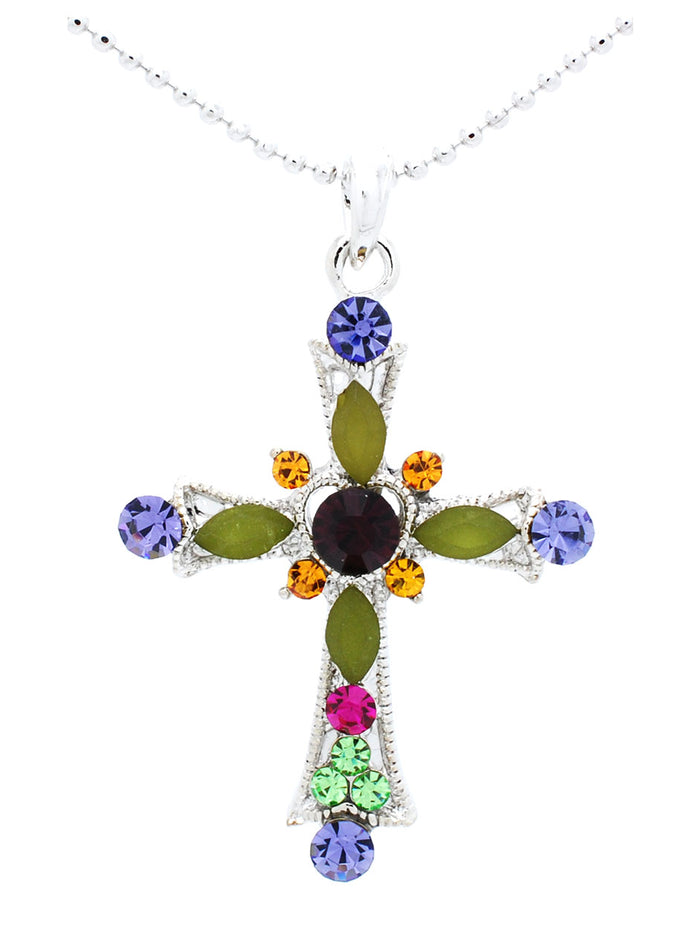 Heart Cross Necklace - Small