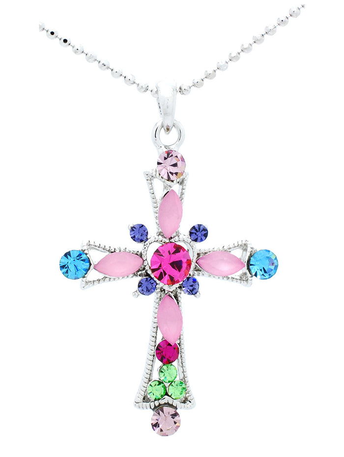 Heart Cross Necklace - Small