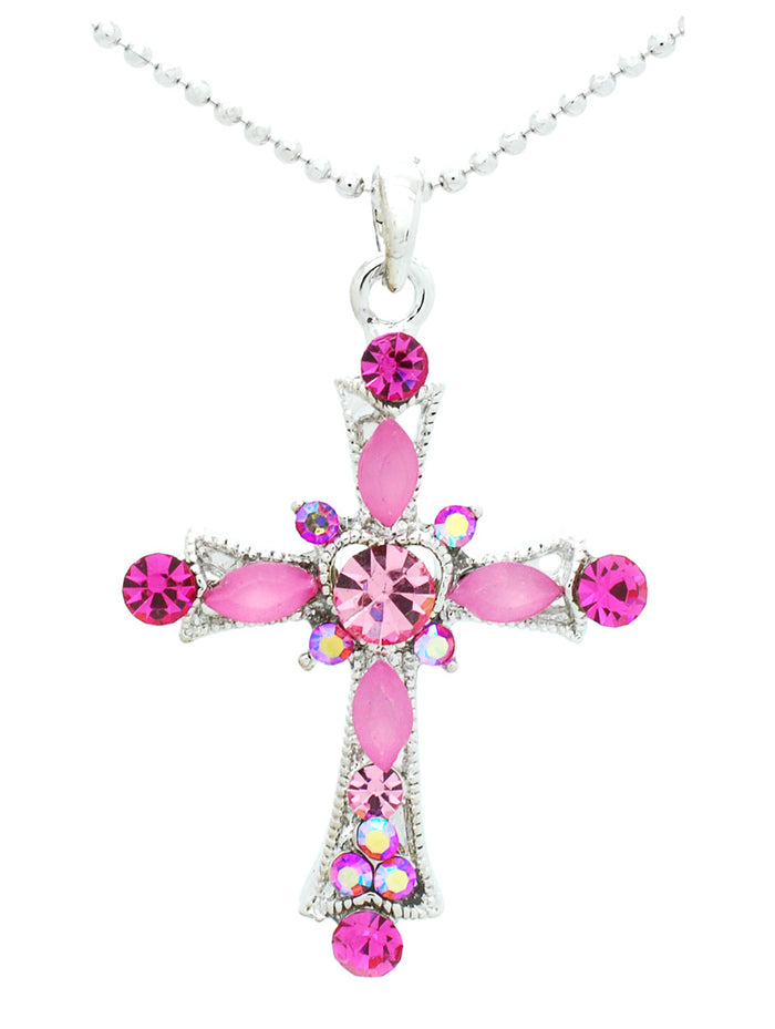 Heart Cross Necklace - Small