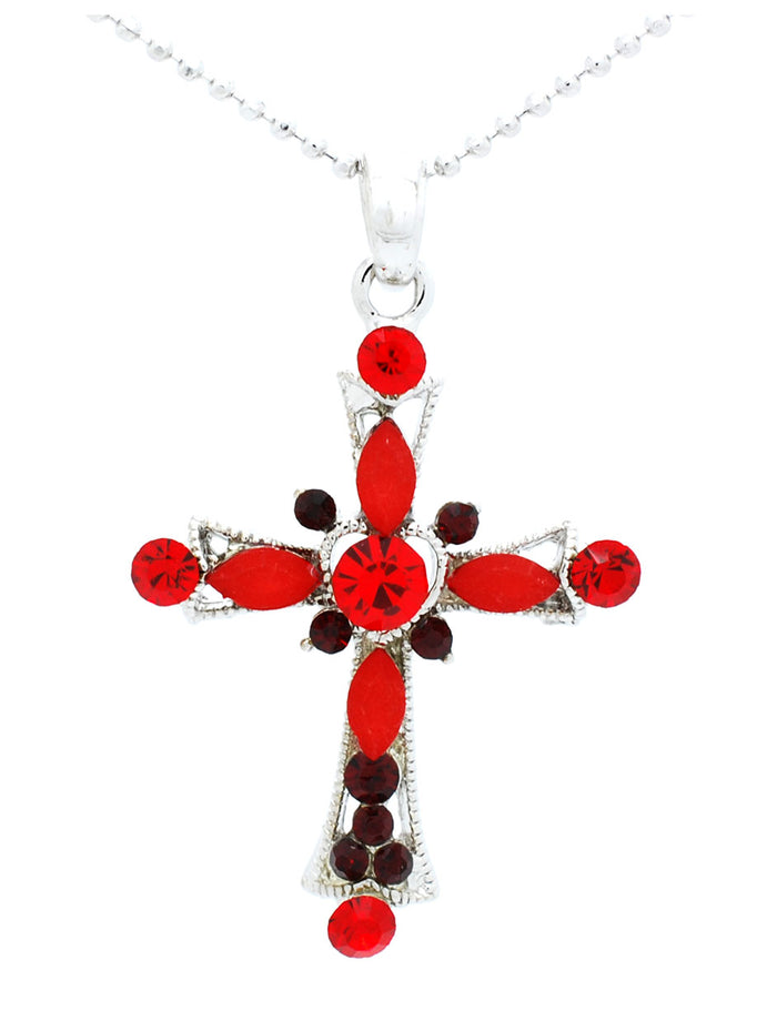 Heart Cross Necklace - Small