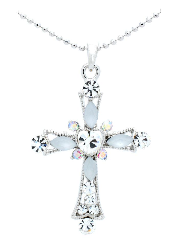 Heart Cross Necklace - Small