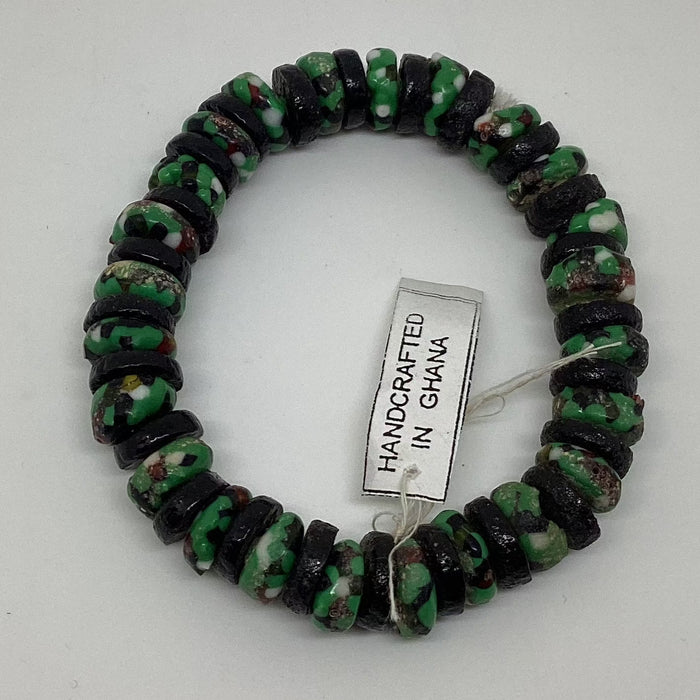 Black spacer green mix beads