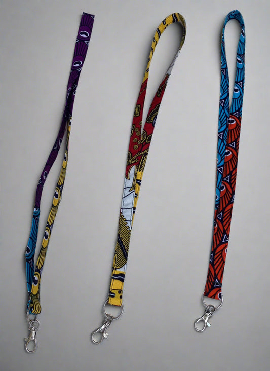 African Wax Print Lanyard