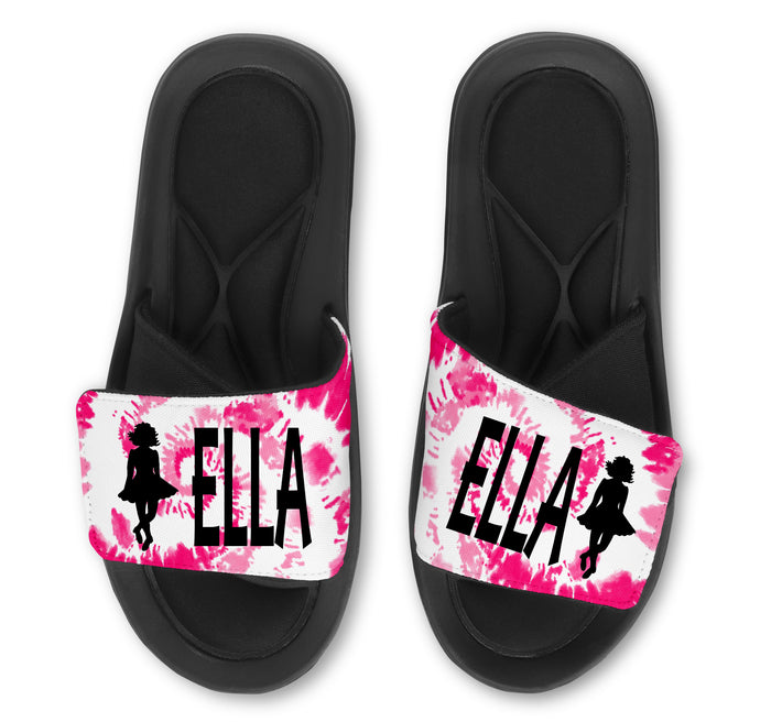 Irish Dance Custom Slides / Sandals -Tie Dye