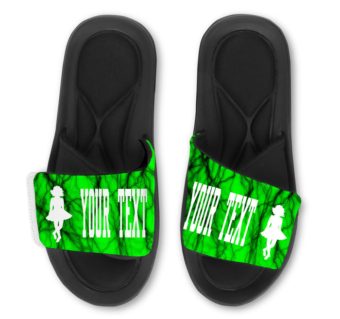 Irish Dancer Custom Slides / Sandals -Lightning
