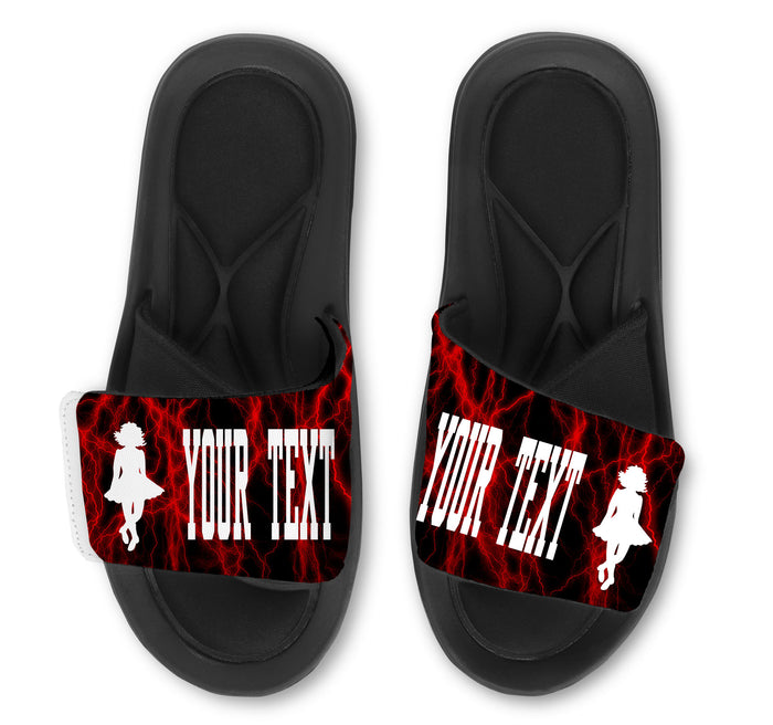 Irish Dancer Custom Slides / Sandals -Lightning