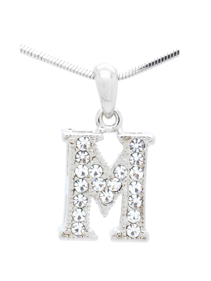 Letter M Dangle Necklace