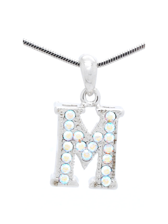 Letter M Dangle Necklace