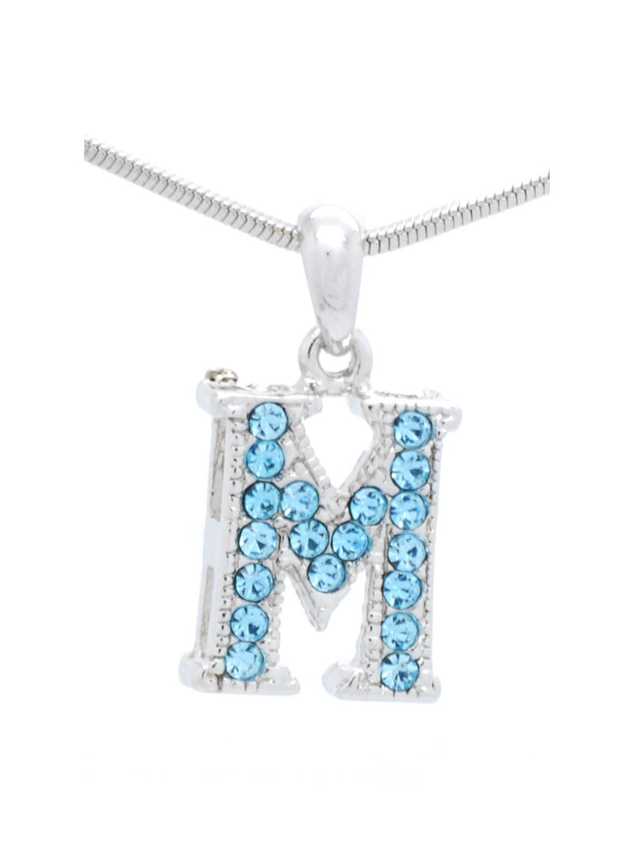 Letter M Dangle Necklace