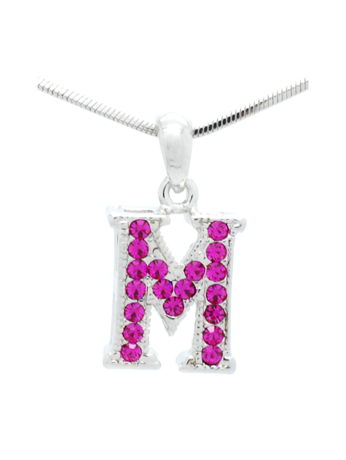 Letter M Dangle Necklace