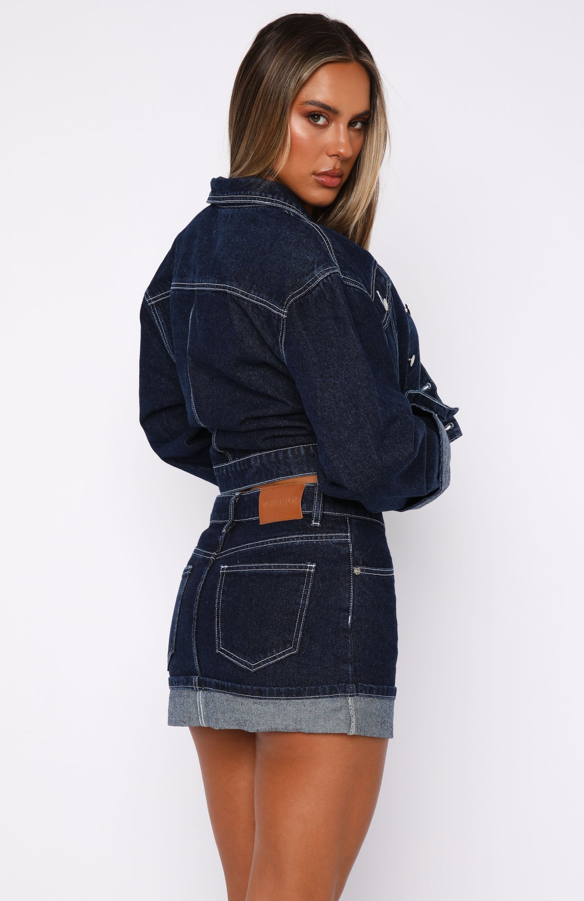 Charlotte Denim Mini Skirt Dark Indigo