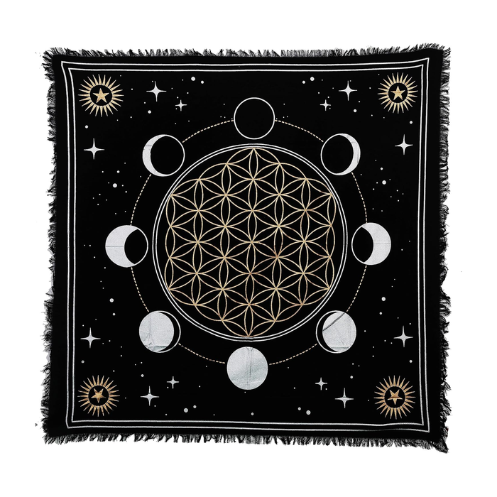 Moon Phase Gold Altar Cloth (24 x 24 in.)