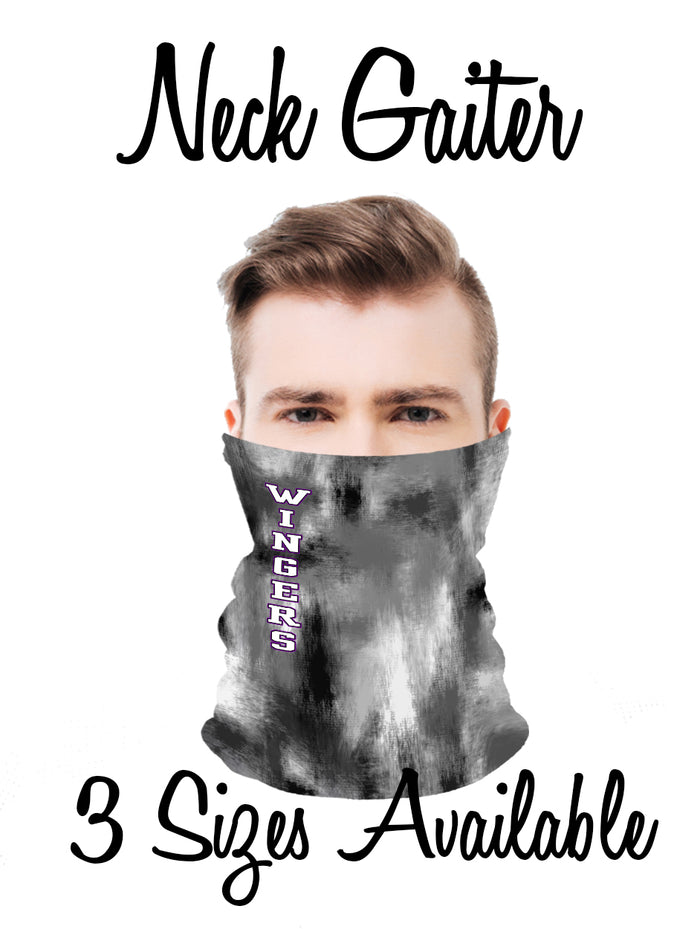 Neck Gaiter - Red Wing Black Marble Background - 2 Sizes Available