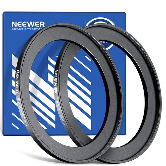 NEEWER 2-Pack Ultra Slim Aluminum Alloy Step Up Ring