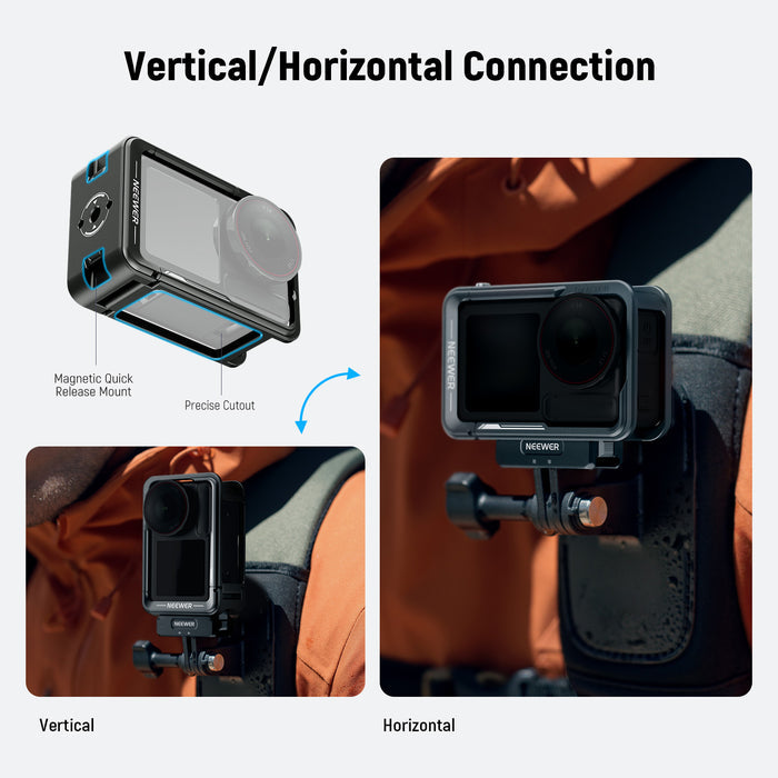 NEEWER AC014 Action Camera Cage For DJI Osmo Action 5 Pro/4/3