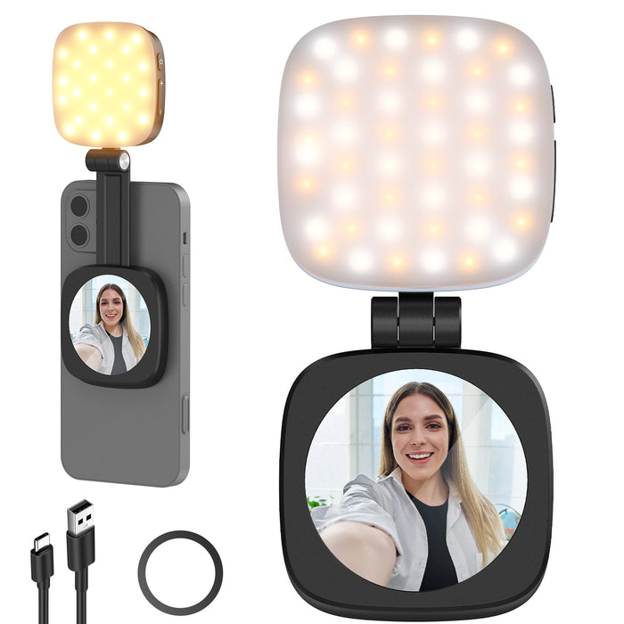 NEEWER NL48B Magnetic Selfie Light with Mirror