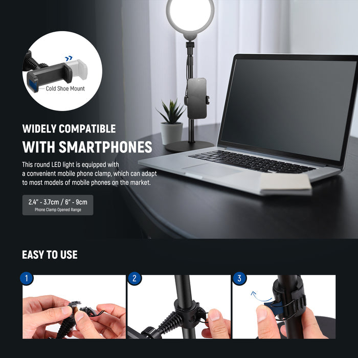 NEEWER BASICS R06 7" Desktop Phone Selfie Round LED Light Kit