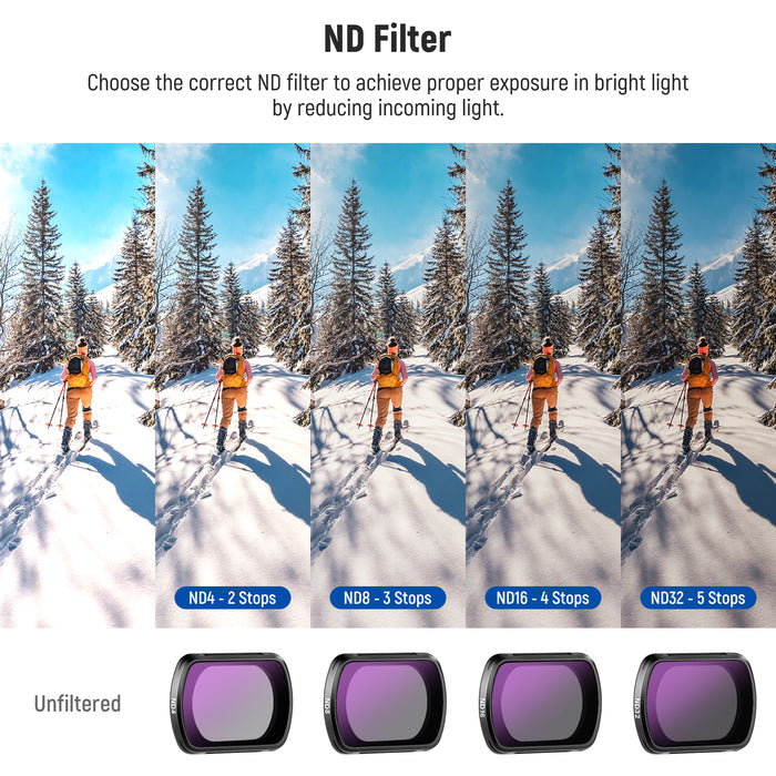 NEEWER FL-B02 4-Pack ND Filter Kit for DJI Osmo Pocket 3 / Pocket 4 & Xtra Muse