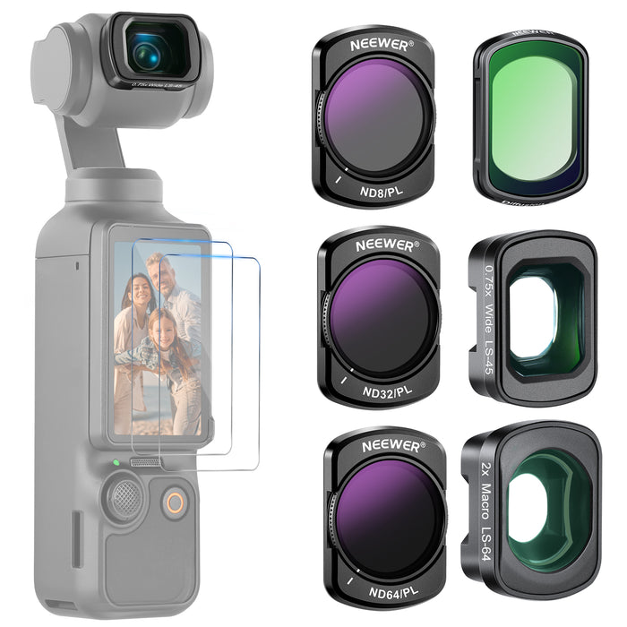 NEEWER FL-B16 ND/PL Filter Set & Lenses for Pocket 3