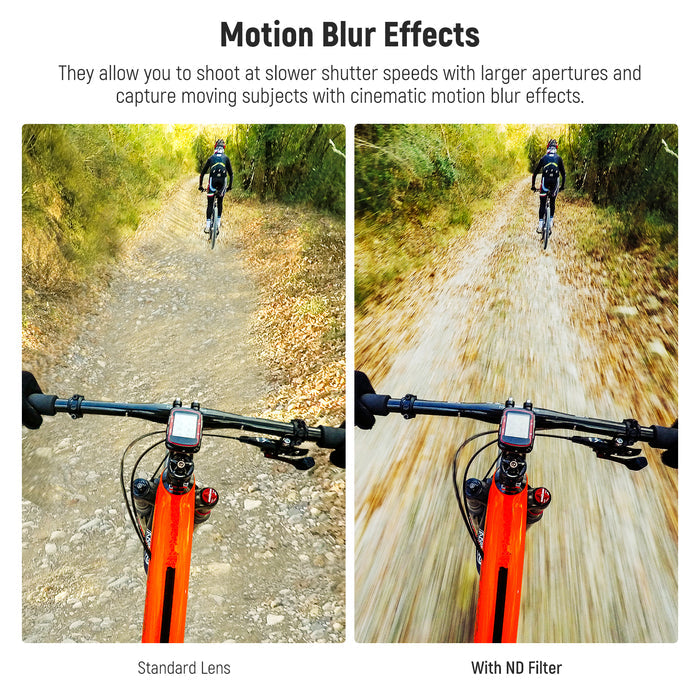 NEEWER FL-GP9 ND Filter offers motion blur effects.