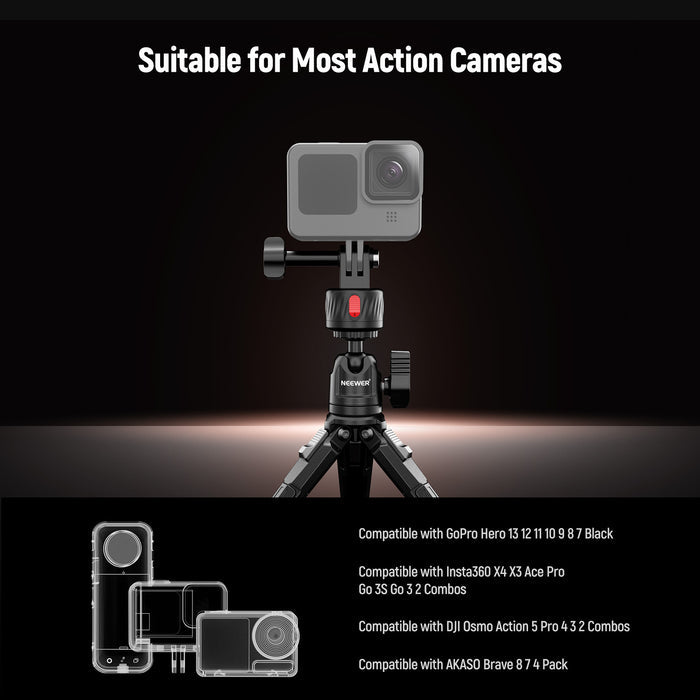 NEEWER GP-24 4 In 1 Action Camera Mount Kit is suitable for most action cameras.
