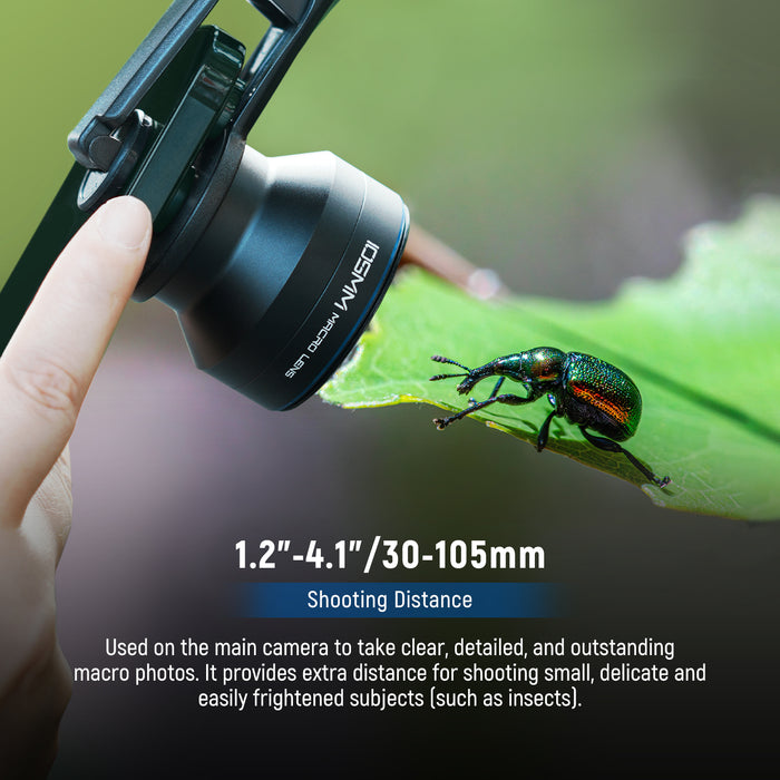 NEEWER LS-26 PRO 105mm Macro Lens provides extra distance for shooting insects.