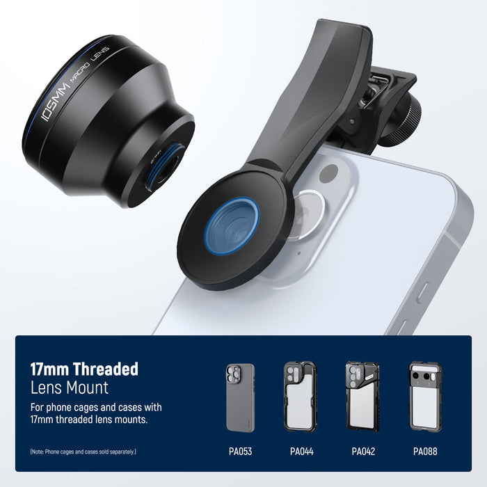 NEEWER LS-26 PRO 105mm Macro Lens with 17mm Phone Clip & 67mm Filter Adapter