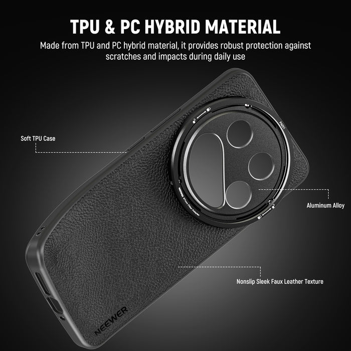 NEEWER PA051 Black Case for Xiaomi 14 Ultra provides robust protection against scratches.