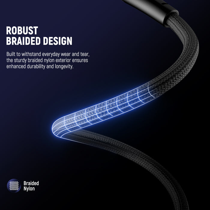 NEEWER PS009 USB C to USB C Cable features a robust braided design.