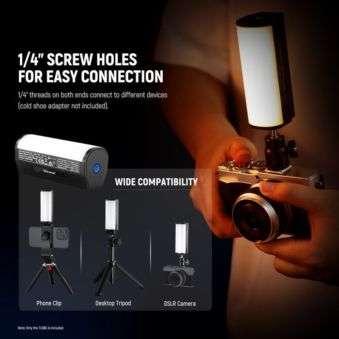 NEEWER TL98C Magnetic Handheld Light Wand with APP/DMX Control
