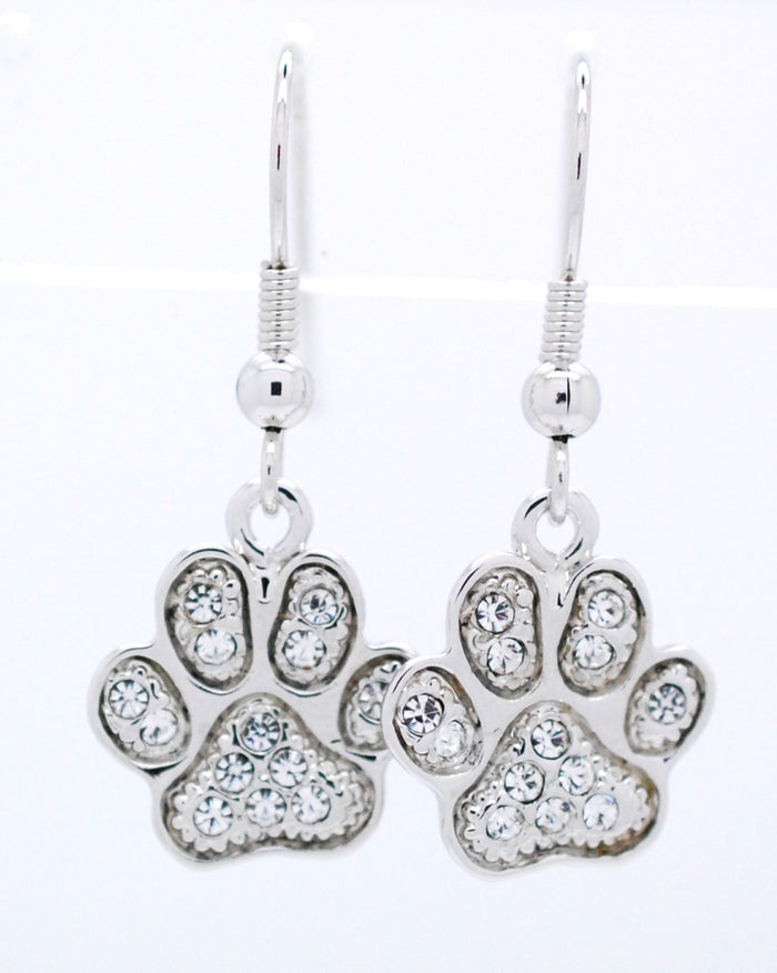 Paw Print Earrings - DANGLE