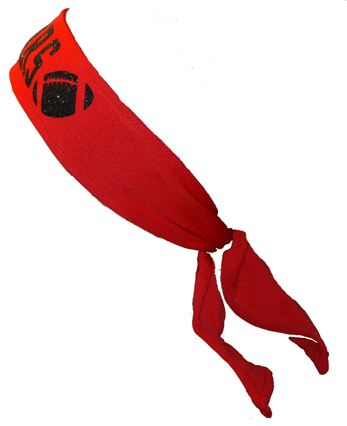Personalized FOOTBALL TIE Headband - Sparkle Letters!