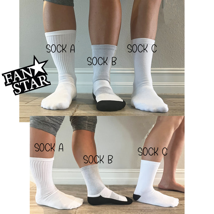 Personalized Lightning Softball Crew Socks