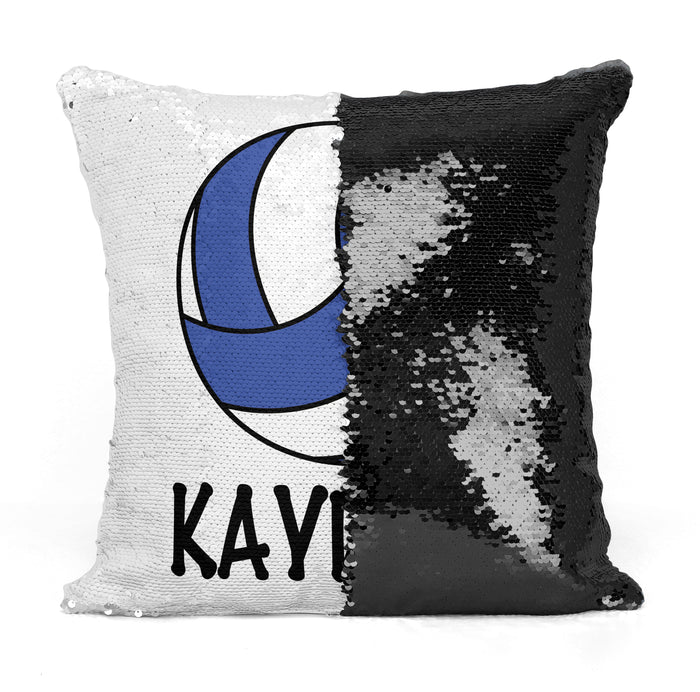 PERSONALIZED VOLLEYBALL MERMAID SEQUIN FLIP PILLOW - CHANGE BALL COLOR!