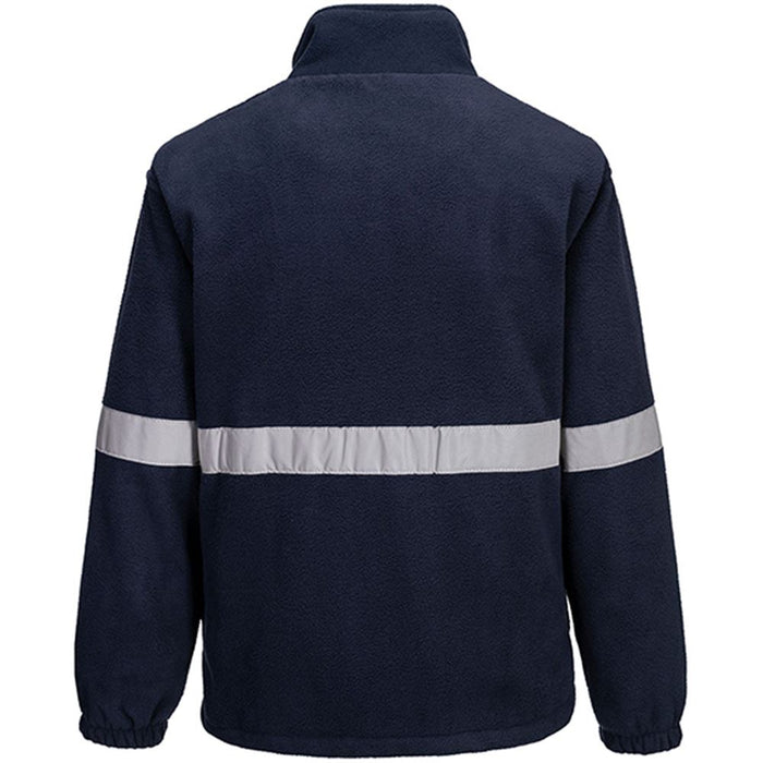 Portwest F433 Navy Iona Lite Reflective Hi Vis Fleece Jacket 400g