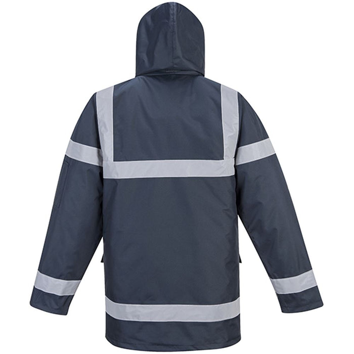Portwest S433 Navy Iona Lite Reflective Waterproof Padded Hi Vis Jacket