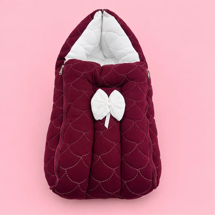 Premium Quilted Baby Carry Nest with Hood & Zip