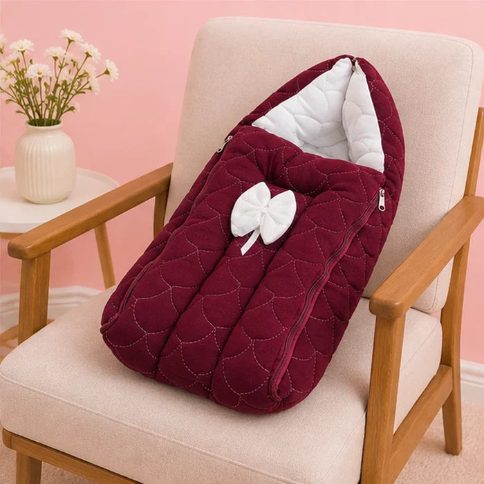 Premium Quilted Baby Carry Nest with Hood & Zip