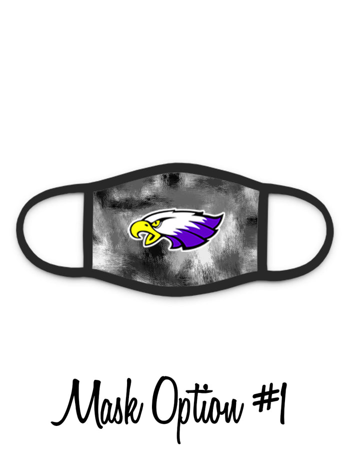 Red Wing Wingers Face Mask - #1 - Winger Bird with Marble Background