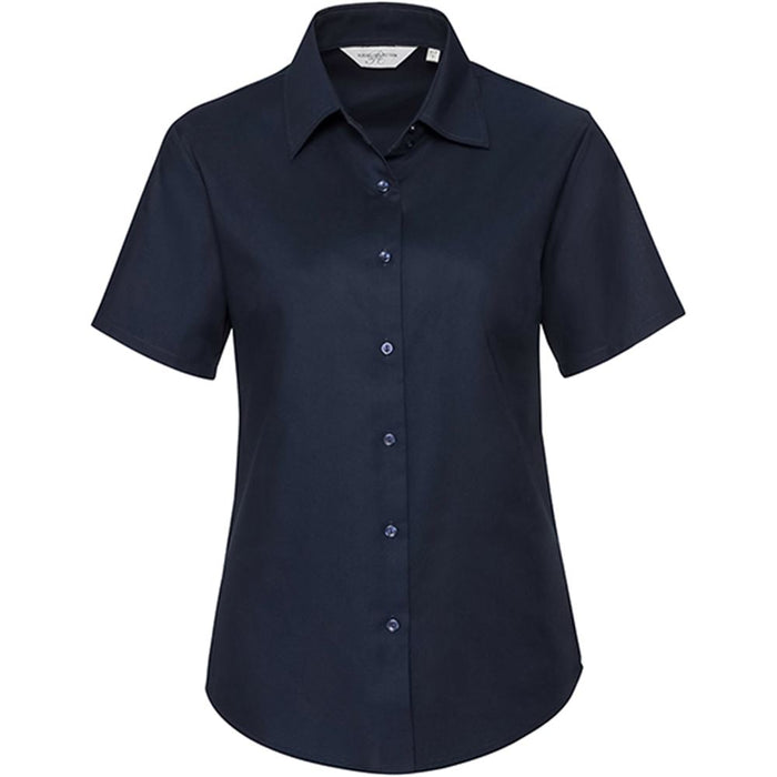 Russell Collection 933F Ladies Short Sleeve Easy Care Oxford Shirt 135g
