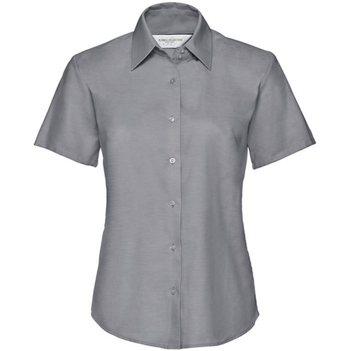 Russell Collection 933F Ladies Short Sleeve Easy Care Oxford Shirt 135g