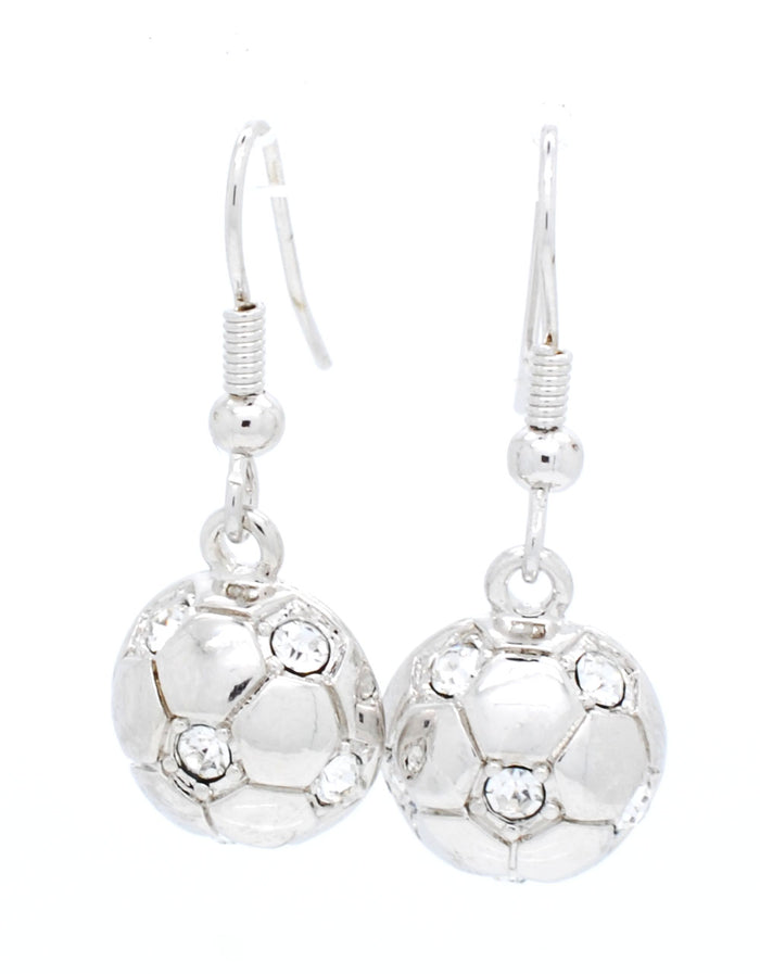 Soccer Ball DANGLE Earrings - Half Ball